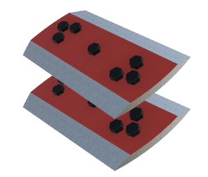 Dipperfox Drobilec štorov 850 Pro komplet 2- stranskih zobatih rezil